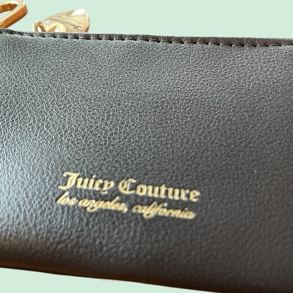 New•Juicy Couture dark brown keychain pouch with gold accents. NWOT - Picture 2 of 12